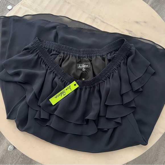 Sam Edelman Women’s Black Ruffled Tiered Mini Dress - Picture 3 of 9